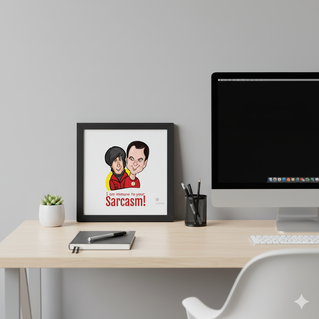 Shelly and Wolowitz - Caricature (Humor)