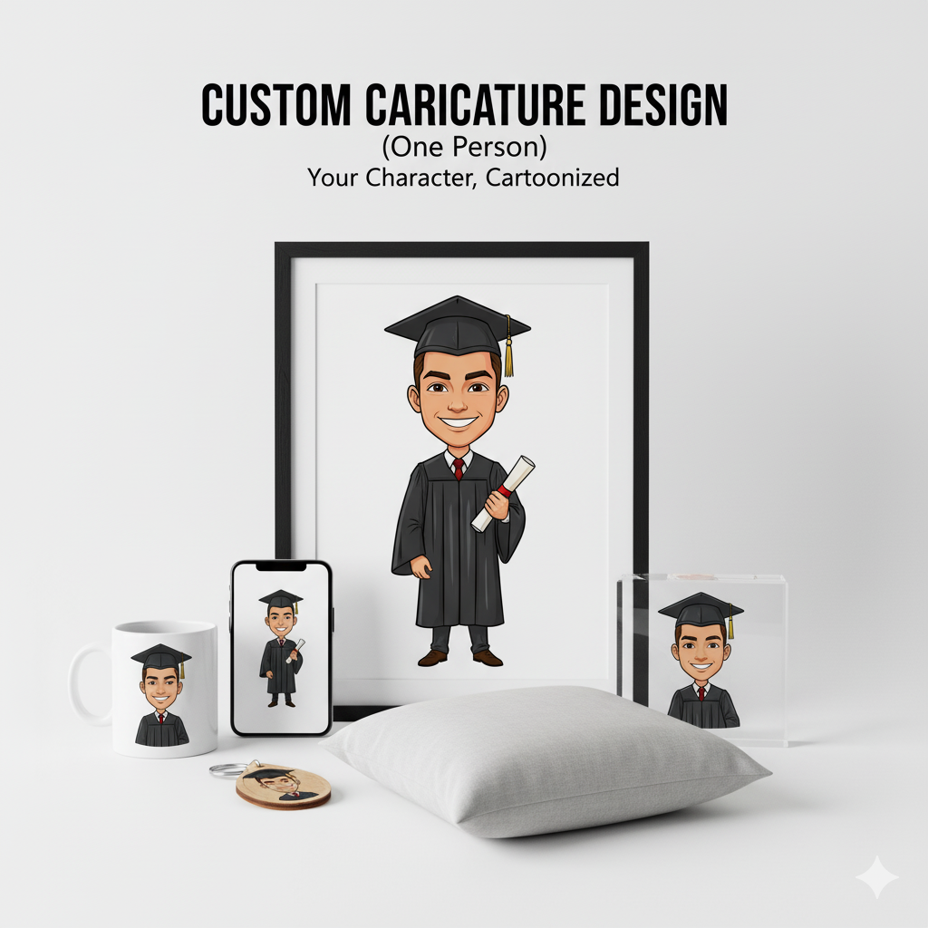 Custom Toon Caricature Design - (DIGITAL ONLY - 1 Person)