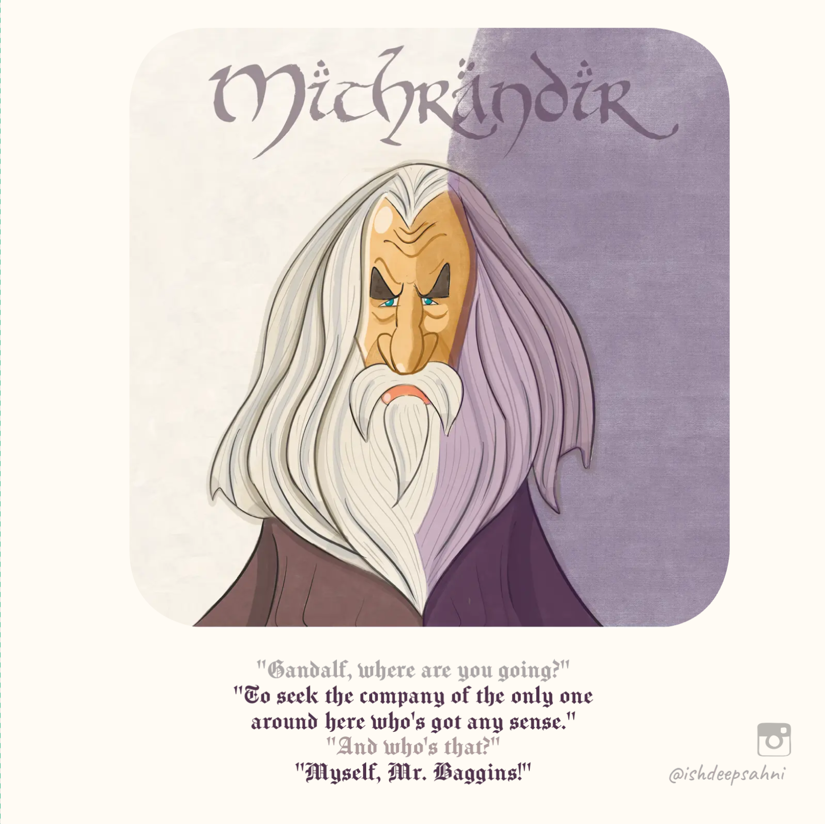 Gandalf (Mithrandir) Artwork  - Originals by Ishdeep