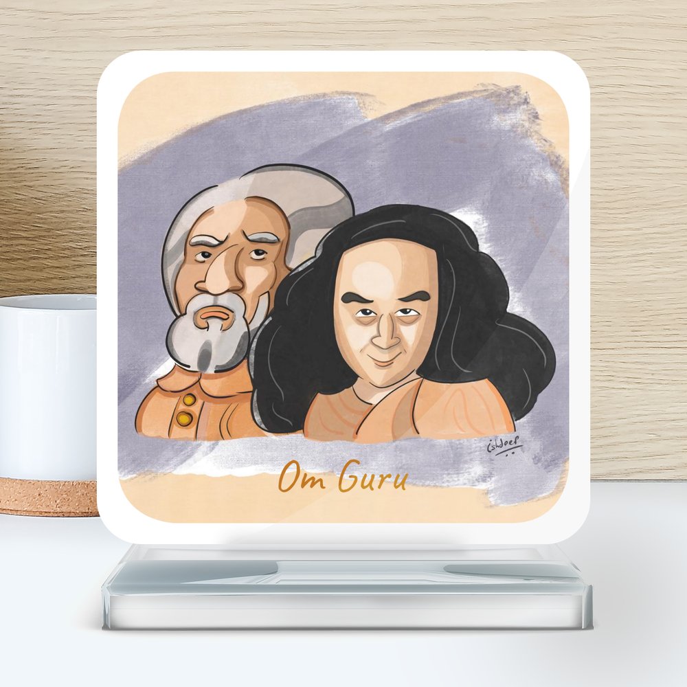Paramahansa Yogananda and Swami Sri Yukteshwar - Portable Travel Altar